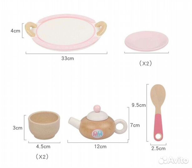 Детская посуда, деревянные развивающие игрушки