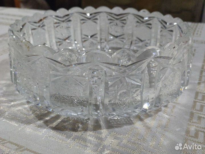 Ваза для фруктов СССР хрусталь