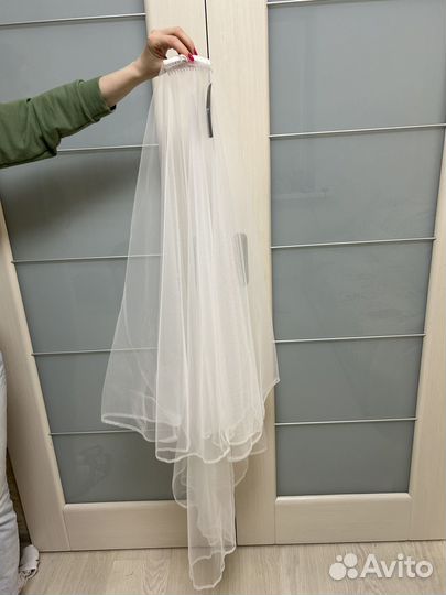 Свадебная фата длинная