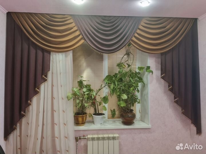 Шторы с ламбрекеном бу