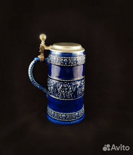 Немецкая пивная кружка с крышкой 1985 год