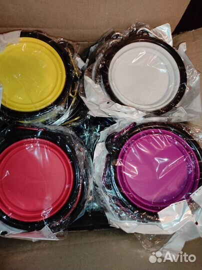 Складная силиконовая миска для собак 350 мл