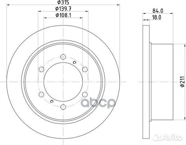 Диск тормозной зад ND3035 nisshinbo