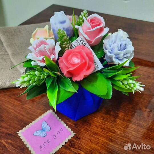 Букет из мыла. Мыльные розы