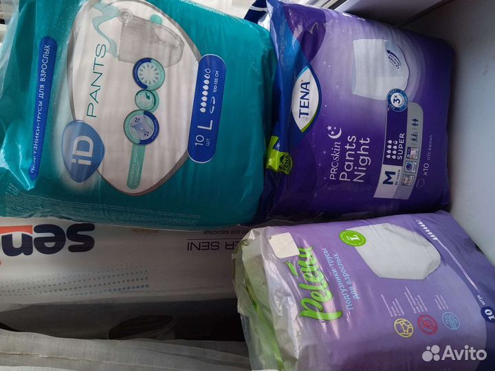 Комплект памперсов для взрослых super seni и др