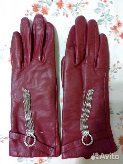 Перчатки кожаные