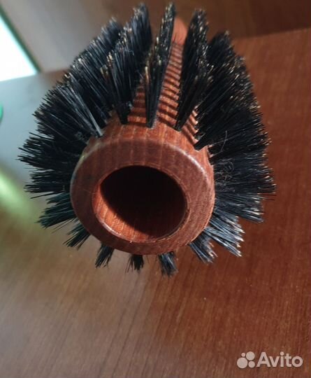 Деревянная расческа брашинг с натуральными щетин