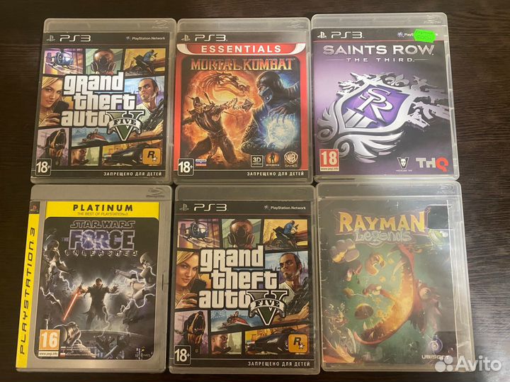 Хиты для PS3 (GTA V, MK 9, Saint row,Rayman)