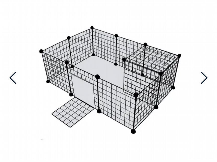 Вольер/клетка для животных с дверцей. 34 секции