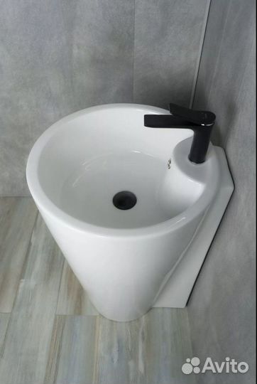 Напольная белая раковина для ванной Gid Nb136