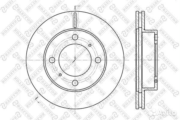 6020-4543V-SX диск тормозной передний Toyota C