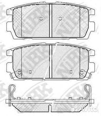 Колодки тормозные задние NiBK, PN0098