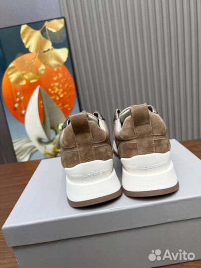 Кроссовки Brunello Cucinelli замша бежевые