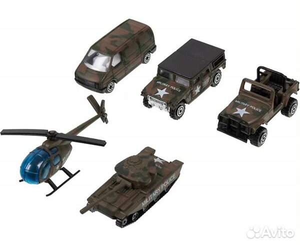 Набор машинок Военная команда 5 шт Велли 97506