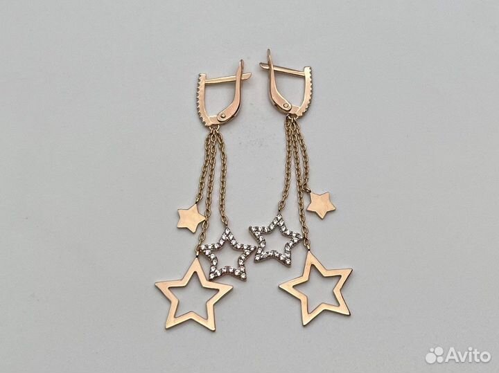 Золотые серьги 585 пробы