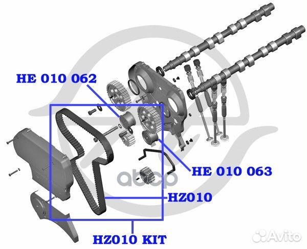 Комплект ремня грм HZ010KIT Globelt