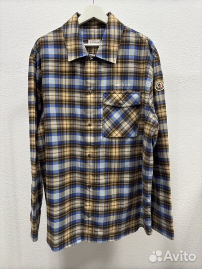 Moncler Cotton Checked Overshirt XL оригинал