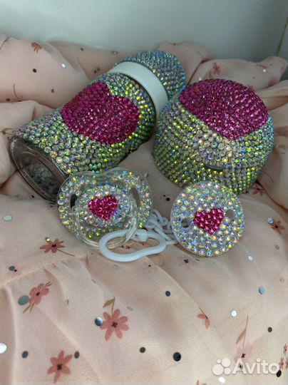 Пустышка соска со стразами