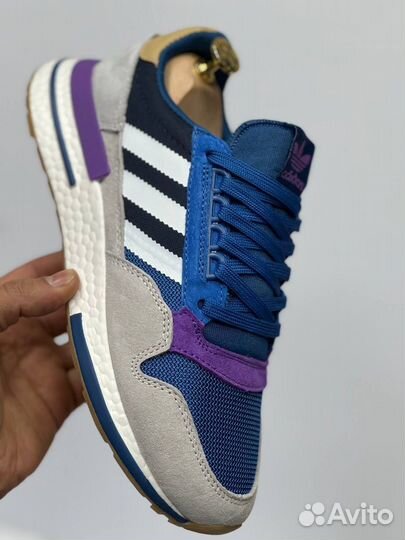 Кроссовки Adidas Zx 500 синие 1