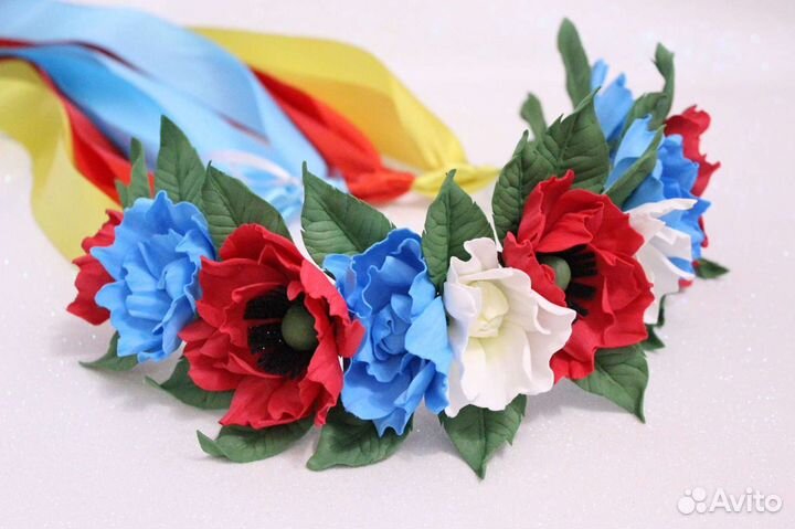 Ободок Звездочка Маки венок