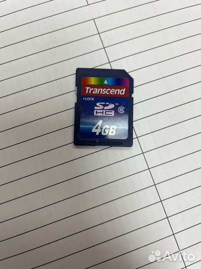 Карта памяти sdhc 4 GB