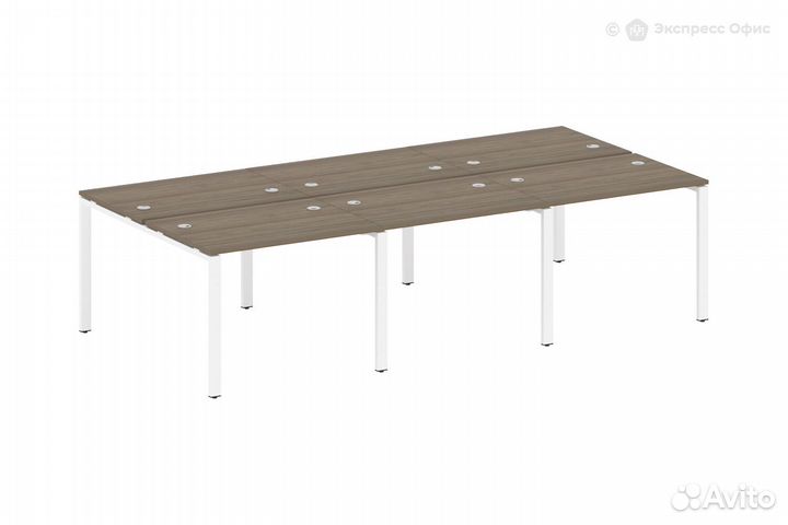 Стол-бенч двойной на 6 раб. мест Metal system styl