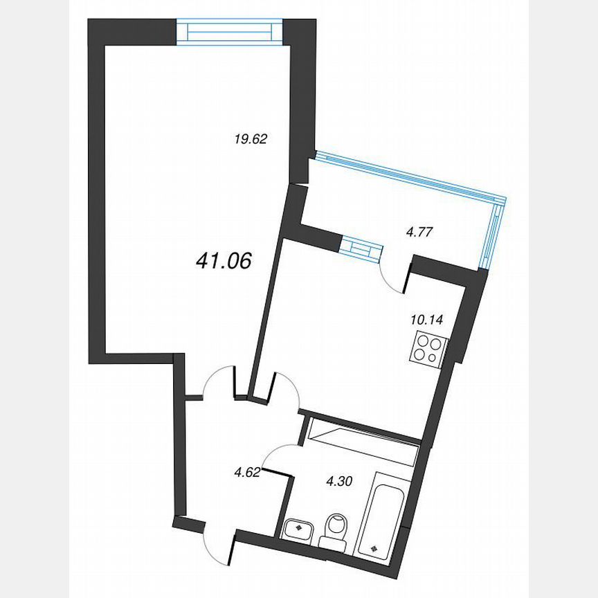 1-к. квартира, 43,5 м², 11/22 эт.