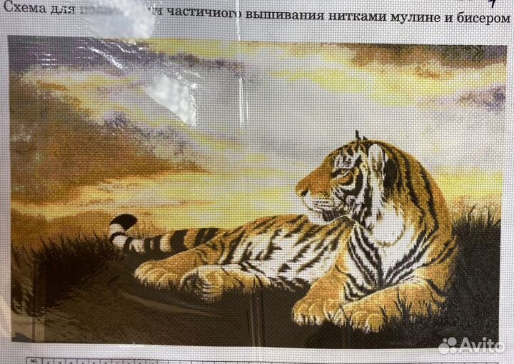 Вышивка, канва с рисунком