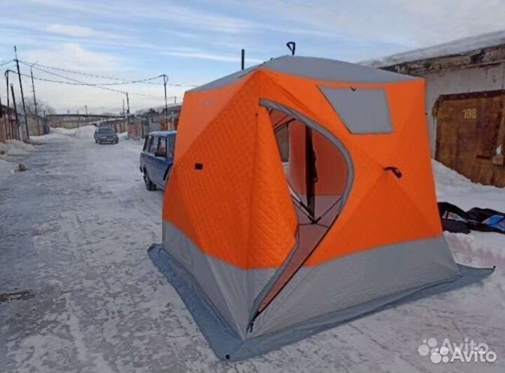Мобильная баня палатка куб зимняя mircamping-2017