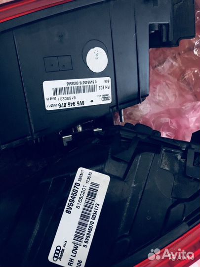 Задние фонари Audi A3 Sedan