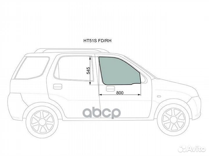 Стекло переднее правое опускное suzuki swift/ignis