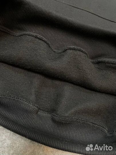 Теплое худи черный