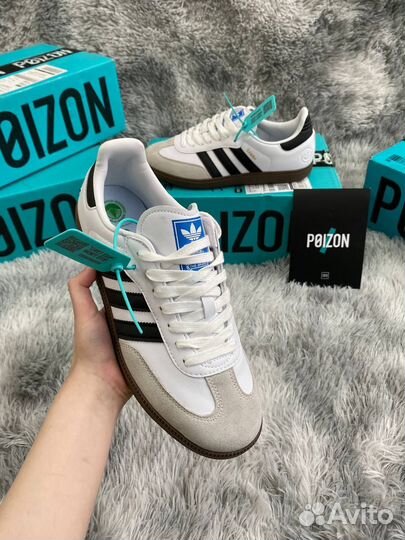 Adidas Samba Белые Оригинал Poizon