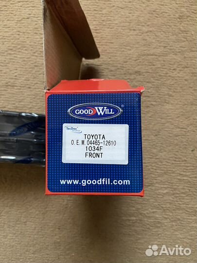 Тормозные колодки передние toyota corolla