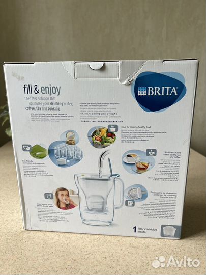 Фильтр для воды brita Style Cool 2,4 литра, голубо