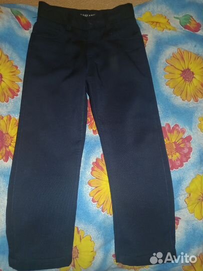 Брюки школьные с утеплителем 134см