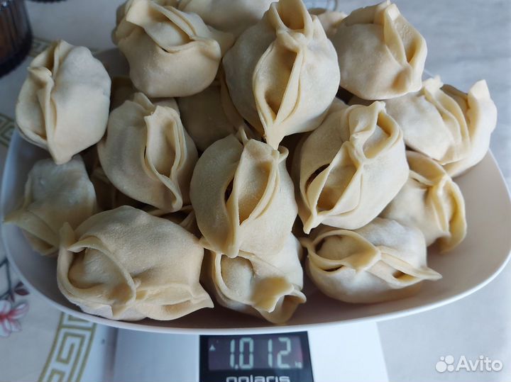 Домашние манты ручной лепки