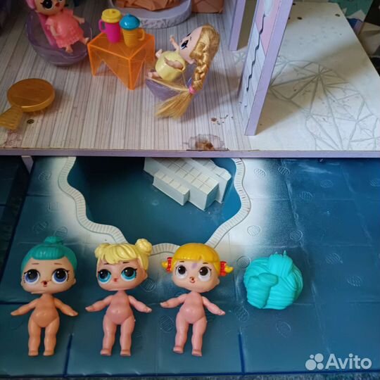 Кукольный зимний домик для кукол лол