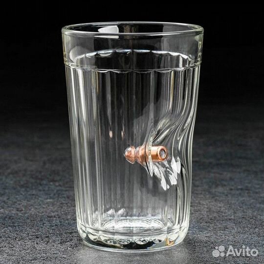 2 шт. Стакан 'Непробиваемый. 23 февраля', граненый