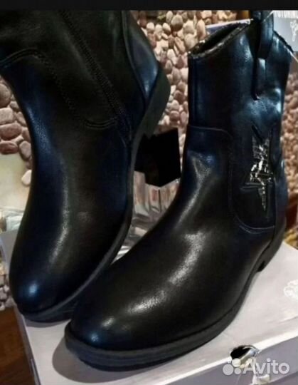 Кожаные полусапожки размер