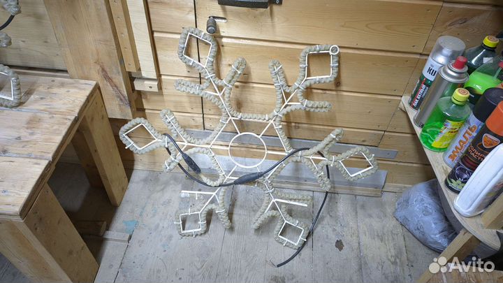 Гирлянда уличная новогодние снежинки