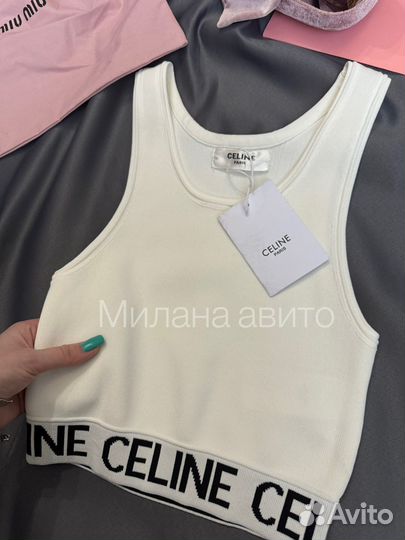 Топ Celine белый