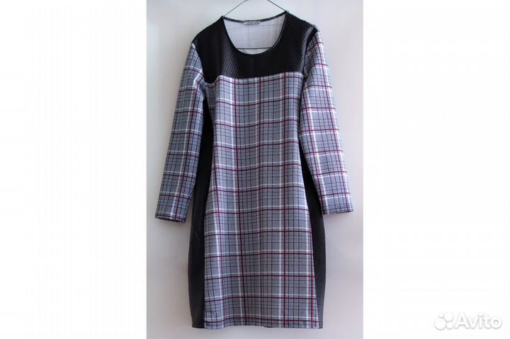Платье женское в клетку размер 50 - 52