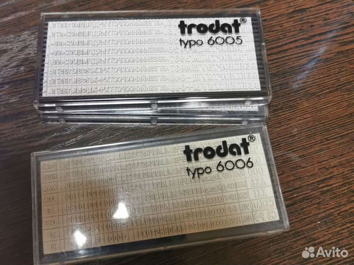 Кассы букв для штампов тродат