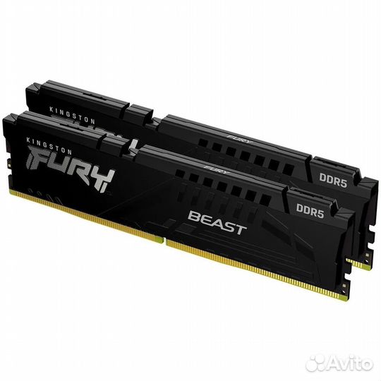 Модуль памяти dimm 64Gb 2х32Gb DDR5 PC48000 6000MHz Kingston Fury Beast Black #397850