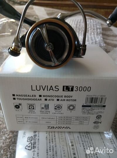 Катушки daiwa 20 luvias 3000. made IN japan