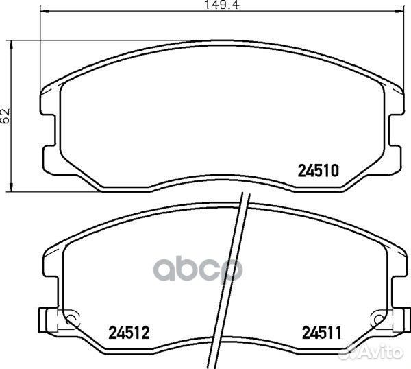 Колодки тормозные дисковые перед np6075 NIS