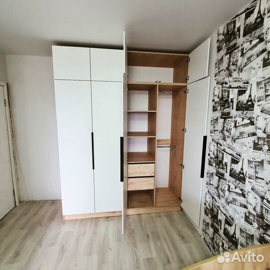 Шкаф распашной с фрезерованными фасадами