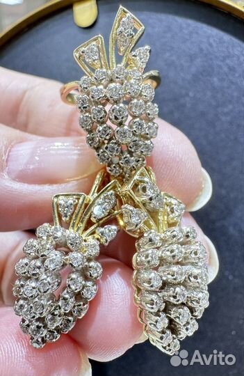 Золотой комплект 750 проба, пс