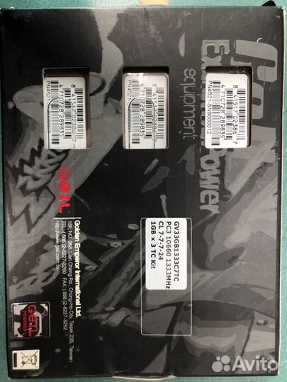 Оперативная память DDR3 3шт*1Gb GeIL (комплект)